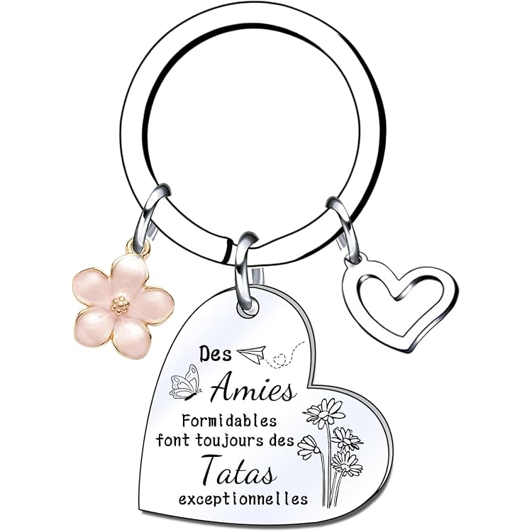 Porte-clés "Tata Exceptionnelle" En Acier Inoxydable - Cadeau Originale Pour Annoncer Une Grossesse à La Soeur Ou Meilleure Amie