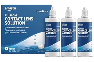 Amazon Basic Care All-In-One Solution for Soft Contact Lenses, 3 x 360ml