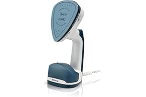 Ariete 6246 Duetto Garment Iron - Stiratrice Verticale e Ferro da Stiro con piastra in Ceramica antiaderente - 1000 Watt - Bianco e Blu