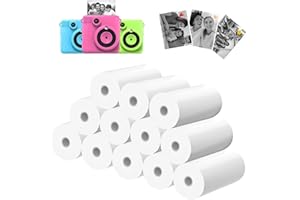 PARASTAR 12 rolek papieru termicznego 57 mm, papier termiczny, papier termiczny, przenośne, mini drukarki, papier kompatybilny z mini kamerami do zdjęć, etykiet, notatek i notatek