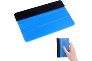 Tomedeks Plastic Felt Edge Squeegee - Car Squeegee Decal Soft Vinyl Wrap Window Tint Application Tool -Soft Felt Edge Scraper - 1 Pieces (M)