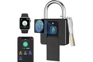Candado con llave con huella digital Aplicación Bluetooth Cerradura de combinación eLinkSmart: Candado grande para puerta Taquilla de gimnasio Exterior Resistente al agua