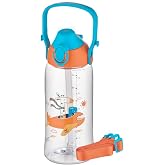 Uzspace 730ml Tritan Single Cover Double Use Tritan Children's Water Mat with Pipette/Strawless Hanger Apparatus