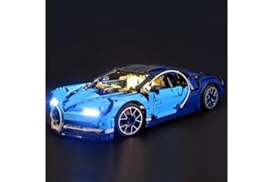 GEAMENT Kit de Luces LED por Bugatti Chiron - Compatible con Lego Technic 42083 (Juego Modelo no Incluido)