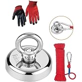 D&uuml;nya Magnet Magnet Fishing, 48 Mm, Neodyum Pot Mıknatıs Seti Halat Eldiven, Mıknatıs Balık&ccedil;ılığı