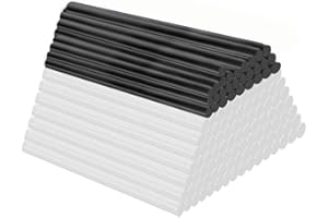 DOJOYKEY Bâtons de colle à chaud,7 * 100mm Adhésif Fort Bâton de colle pour mini pistolet à colle，100 pièces (70 pcs transparent et 30 pcs noir) pour Utilisation quotidienne