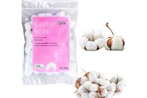JOAAZAR Wattebällchen, Wattebausch für Schönheitssalon & Heimgebrauch (100 Stück, Klein, Natürlich, Abschminkend, Baumwolle, Rund, Wattepad)