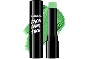 BADCOLOR BAD COLOR Light Green Eye Black, Lime Green Face Body Paint for Sports St. Patrick's Day Camouflage Hunting Hulk, Washable Painting Sticks for Halloween Costume SFX Cosplay Witch Grinch Makeup