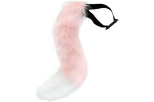 LICHENGTAI lisi ogon cosplay, pluszowy ogon ze sztucznego futra, cosplay, duży, długi, zwierzę, lis, kot, pies, wilk, ogon, Halloween, anime, duży ogon na Halloween, imprezę, kostium cosplay,