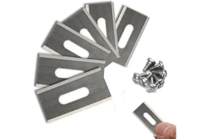 LUNPOG Lames de Gazon pour Husqvarna avec Double Lame aiguise en Acier Inoxydable 36,5 x 18,5 x 0,65 mm (Argent 30 pièces)