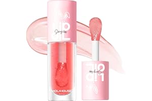 VIOLA HOUSE Lip Oil, Brillo Labial Hidratante, Aceite Labial Hidratante Transparente, para unos Labios Más Llenos e Hidratados. (Fresa)