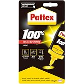 Pattex 100% Adhesive, Strong Adhesive Suitable for Different Materials, Multi-Purpose Adhesive for Internal and External Repairs, Water and