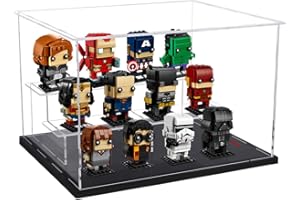 ACRLIE Presentoir avec 3 Niveaux Etagere Transparente, Vitrine Acrylique Transparente pour Collection Figurine Pop, Vitrine de Comptoir Anti-poussière Organisateur Boite de Rangement pour Salon