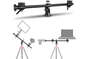 NEEWER 76 cm poziomy statyw z osią środkową z śrubą 3/8", stop aluminium 360°, obrotowy 180°pionowy, regulowany statyw do aparatu fotograficznego makro i lotu