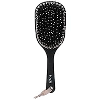 PARSA Beauty LOV.U Entwirrbürste Wet & Dry (Schwarz) – Haarbürste mit Multi-Flexible-Nylonpins und Wildschweinborsten – Haar 