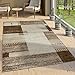 Produktbild Paco Home Designer Teppich Kurzflor Wohnzimmer Meliert Karo Muster In Braun Beige Creme, Grösse:200x280 cm