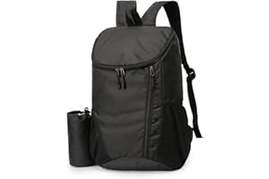 flintronic Mochila Plegable Ultraligera, Mochila de Senderismo para Hombres Mujeres, Mochila de Viaje Impermeable, Ideal para Trekking, Viajes, Senderismo y Campamento(Negro)