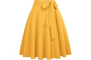 Belle Poque - Gonna da donna lunga fino al ginocchio, in stile Rockabilly anni ‘50, gonne per feste, BP560