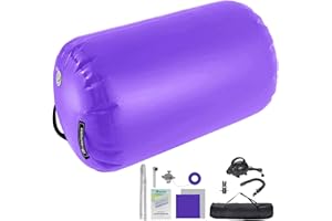 FBSPORT Air Roller AirSpot Tappetino da Ginnastica Gonfiabile Air Tumbling Track Ginnastica Artistica Air Roll Air Barrel Tumbling Mat Allenamento da Ginnastica con Pompa per Yoga/Taekwondo/Ginnastica