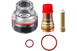 Zestaw dysz szklanych do spawania TIG Namvo, kompletny zestaw do pistoletu spawalniczego TIG-17/18/26 z soczewką gazową, tulejką, szklanym kubkiem, kompletny zestaw akcesoriów spawalniczych TIG dla