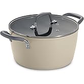 Tramontina Velo 24cm /4.9 L Forged with Ceramic Reinforced Interior Casserole | Tempered GlassLid | Rust-Free Handle | Silico