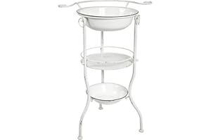 HAKU Möbel Lavabo blanco antiguo, metal, metal - Dim.: AN 56 cm x AL 85 cm x P 40 cm, Estilo: Industrial