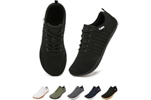 Merdoo Zapatos Barefoot Mujer Sneakers Minimalistas Hombre con Punta Ancha Parte Superior Tejida Transpirable Zapatos de Verano 37-45