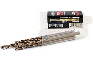 Ferrcan punte per metallo HSS DIN338 M35 5% cobalto Turbomax per forare in acciaio inox, ferro e altri metalli (confezione da 5 pezzi per misura)