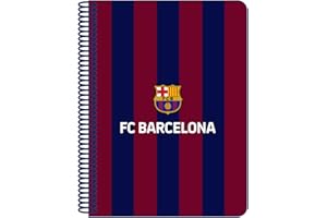 Safta F.C. Barcelona - Quaderno, 80 fogli, copertina rigida, 1 design, ideale per bambini di diverse età, comodo e versatile, qualità e resistenza, 15,5 x 22 cm, blu navy/marrone