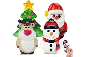 4Pcs Natale Squishy Toys Kawaii, VICTERR Giocattolo Slow Rising Squishies, Simpatico Morbido Squishy Toys Profumati Stress Relief Regalo Bambini per Ragazze Ragazzi Adulti