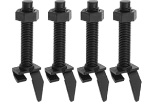 GENERIC CVNRCLP 4-Pack Adjustable Arrow Rest Replacement for Recurve Bows | Screw-On Archery Accessories | Ideal for Straight Draw Bows | Sleek Black Finish