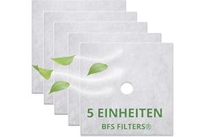 BFS Filters Pack mit 5 Ersatzfiltern für Maico Lüfter ZF 60/100 (alle Typen ER), Staub- und Luftfilter, Abmessungen 135x135 mm, Ø22 mm, Filter G2