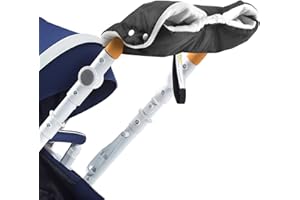 Kinderwagen Handwärmer, UYTAG Kinderwagen Handschuhe Handmuff mit Fleece Handmuff für Kinderwagen Buggy Radanhänger Kinderwagenmuff, Muff mit Fleece Innenseite, Wasser- und Windabweisend