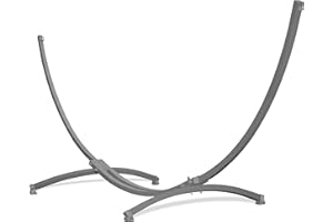 Potenza Outdoor Hammock Frame XXL 365 cm, 220 kg, Frame for Hammocks, Frame Made of Galvanised Steel, Weatherproof (Grey)