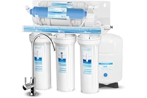 Geekpure 6 Stage Reverse Osmosis Drinking Water Filter System with DI Filter TDS to 0-75 GPD