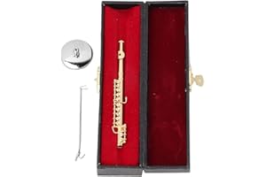 Hilitand Flauto in Miniatura, Modello di Flauto in Ottone Modello di Strumento Musicale squisita Decorazione Desktop Miniature da Collezione