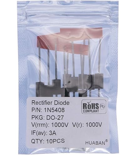 Diodo Raddrizzatore 1N4007 DO41 - Lotto Da 20 Pezzi DIOTEC SEMICONDUCTOR