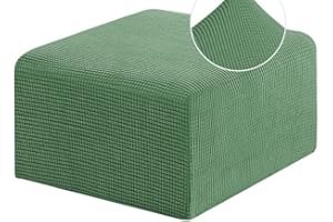 HOOWARM Elástica Funda Otomana Terciopelo Funda De Puff Redonda/Cuadrados Funda Reposapies Polvo Retirable Lavable Funda De Reposapiés Cubierta Taburete Ottoman Cover para Sala (Color : A8, Size : 33-45cm/1