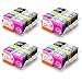 Produktbild N.T.T.® 20 XL Tintenpatronen kompatibel zu HP364 XL (8 Schwarz, 4 Cyan, 4 Magenta, 4 Yellow) Multipack HP Photosmart 5510, 5511, 5512, 5514, 5515, 5520, 5522, 5524, 6510, 6520, 6512, 6515, 7510, 7520, 7515, B8550, B8558, B110c, B010a, B010b, B111a, C5324, C5370, C5373, C5383, C5388, C5390, C5393, C6324, C6375, C6380, C6388, D5460, D5463, D5468, D7560, C309a, C309g, C310a, C310c, C410a, B209a, B210a, B210c, B210d, B210e, HP Deskjet 3070A HP Druckerpatronen 364XL