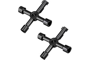 YTBUBOR Utility Key 2 Pack Black Electric Keys Cabinet 4-Way Multi-Application Gas Meter Cupboard Cabinet