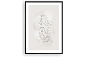 ARTTOR Deco Affiches Murales 50x70cm Affiche Decoration Murale Monofilaire Homme Femme Cuisine Wall Art Design Moderne Poster Cadre Noir Tableau Decoration Salon Chambre Decor P2BPA50x70-4629