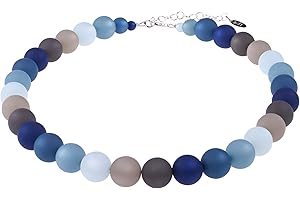 Adi-Modeschmuck Polariskette 'Rosanna', 14mm italienische Polarisperlen in aktuellen Modefarben, handgefertigt in Berlin