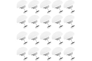 QTMMC 20Pcs Duvet Clips Mushroom Duvet Cover Clips To Keep Duvet In Place Non Slip Quilt Holder Fixator Comforter Fixing Pins with One-Key Unlock for Blanket Bed Sheet Curtain Socks Mattress Covers White