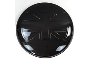 fenqing-y Copertura per ruota di scorta per Defender, protezione in plastica per ruota di scorta per LR Defender 90 110 130 2 porte 4 porte 2020 2021 2022 2023 (bandiera nera)