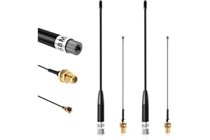 WOWFAST 2 Unidades de Antena Lora de 868 MHz, Antena Flexible de 10 dBi de Ganancia para ESP32/LoRa 32 V3/LoRa32u4 II, Conector SMA de 19,5 cm + Cable de Conector U.FL IPX a Conector SMA Hembra.