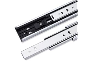 HÄFELE HAFELE Cierre Suave Extensión Completa Guía del Cajón 450mm Laterales con Amortiguador Integrado Cajón Diapositivas Rodamiento Guías Telescópica Soft Closing Capacidad de Carga 35kg (1 Par)