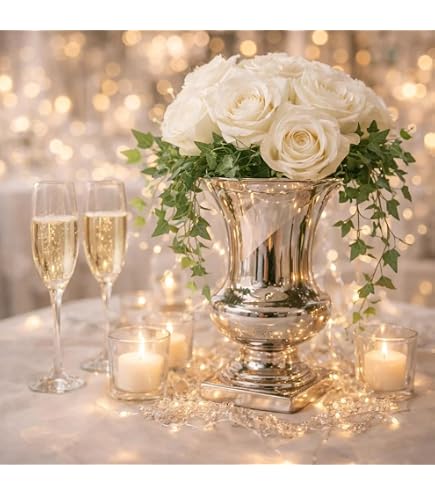 Lajos 5339500, P323411 - Vaso Da Fiori, Effetto Metallizzato, Elegante