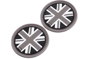 PSL Jack UK Flag morbida Coppa del silicone di stile 73 millimetri Unione nero Holder Coasterspour Per proprietari di MINI Cooper R55 R56 R57 R58 R59 anteriore della tazza
