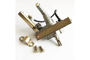 GRILLJOB Griglia a gas a 45 gradi per barbecue a gas Valve, Main Thrower Valve LP Fits for Many Grills Brands, Valve Stem 8 mm, Orifice 1,05 mm per LP