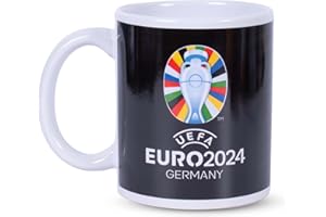 Hy-Pro Kubek ceramiczny Euro 2024, oficjalnie licencjonowany, czarny
